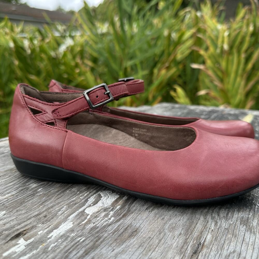 Earth Womens Shoes Dark Red 600 Et Tose 6.5 M Soft Leather Strap 975 - Picture 6 of 11